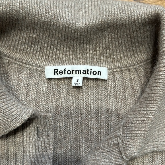 Reformation Fantino Cashmere Collared Cardigan - Picture 4 of 8